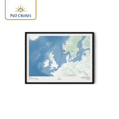 P&O Cruises Custom Cruise Map