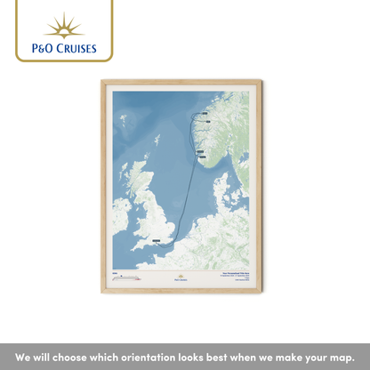 P&O Cruises Custom Cruise Map