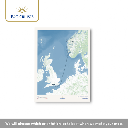 P&O Cruises Custom Cruise Map