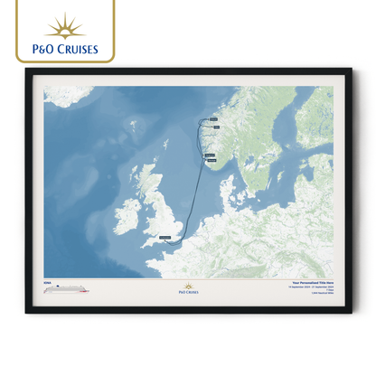 P&O Cruises Custom Cruise Map