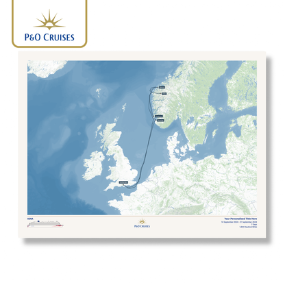 P&O Cruises Custom Cruise Map