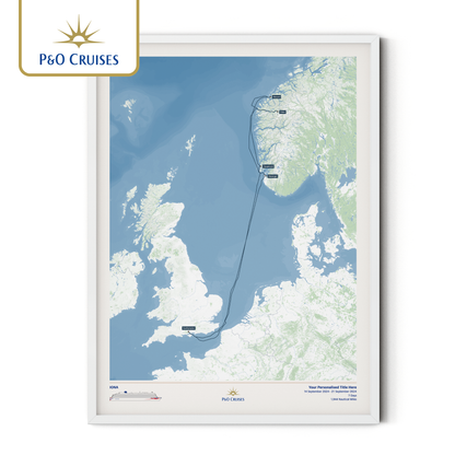 P&O Cruises Custom Cruise Map