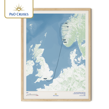 P&O Cruises Custom Cruise Map