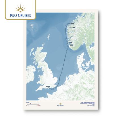 P&O Cruises Custom Cruise Map