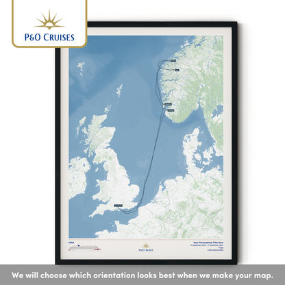 P&O Cruises Custom Cruise Map