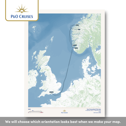 P&O Cruises Custom Cruise Map