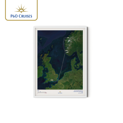 P&O Cruises Custom Cruise Map - Satellite