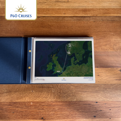 P&O Cruises Custom Cruise Map - Satellite