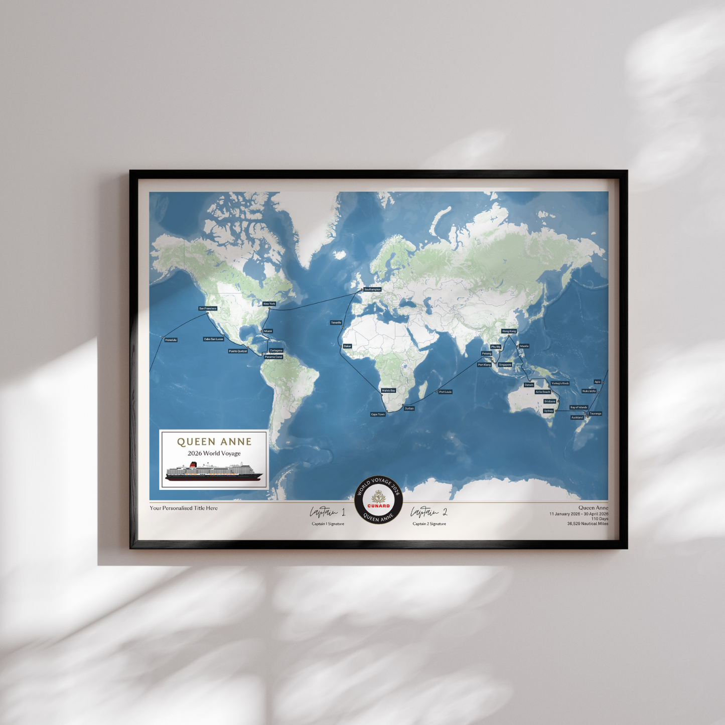 Special Edition Map of Queen Anne's World Voyage 2026