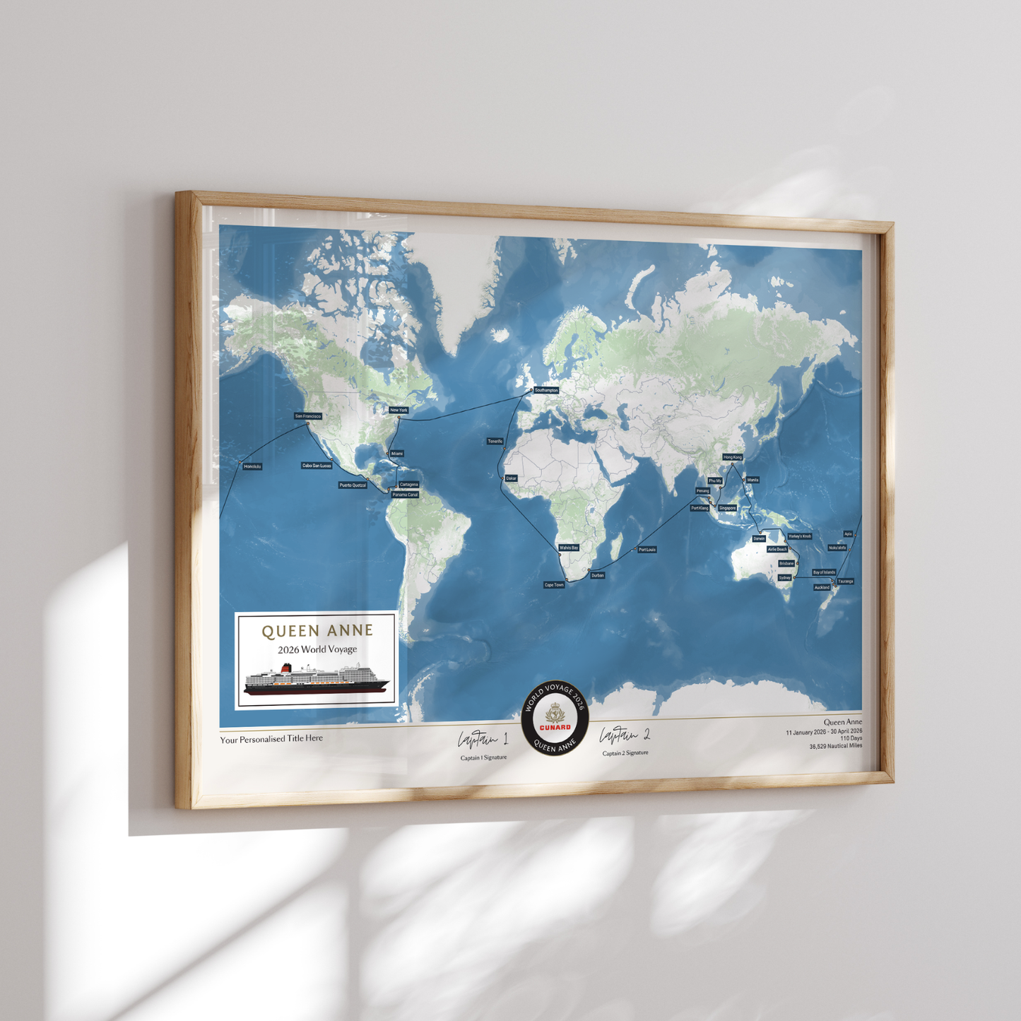 Special Edition Map of Queen Anne's World Voyage 2026