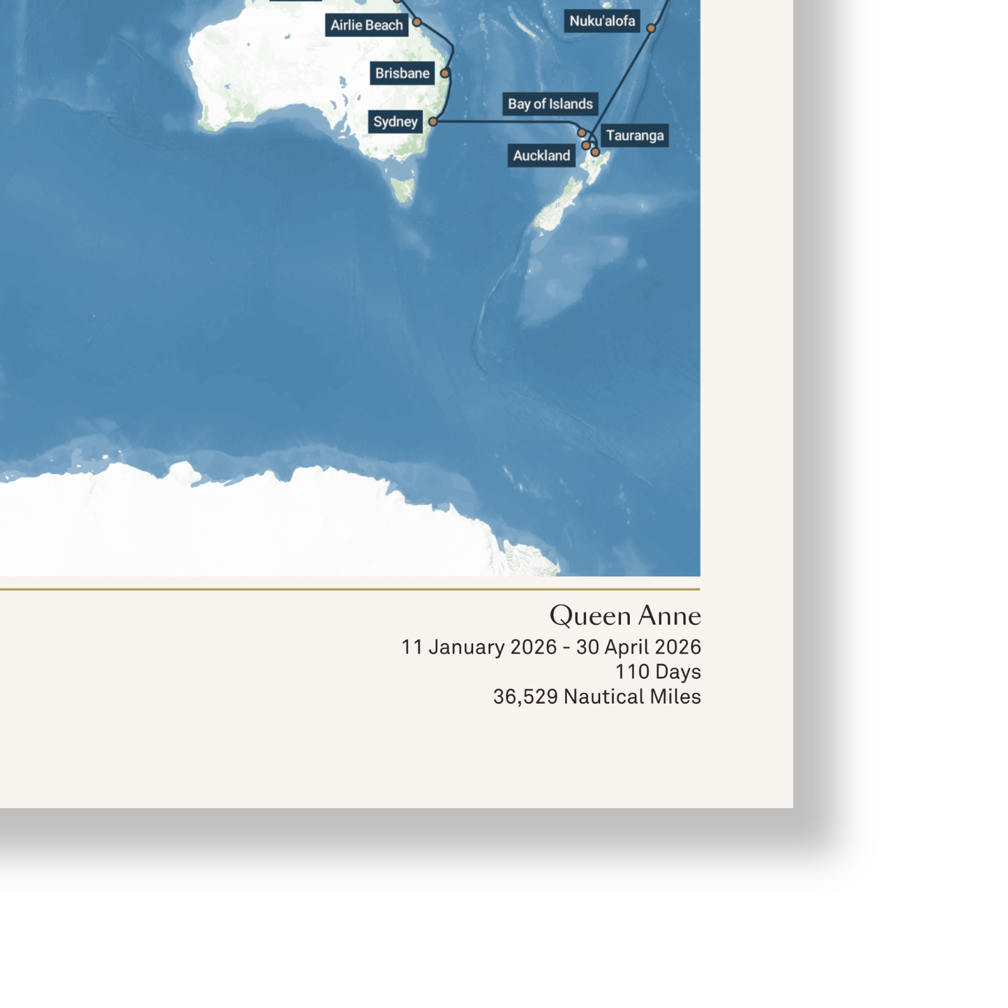 Special Edition Map of Queen Anne's World Voyage 2026