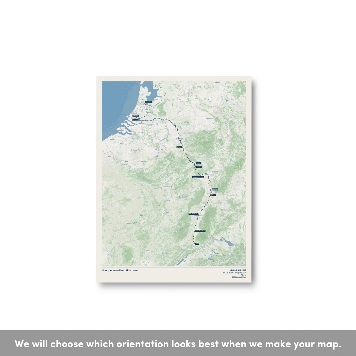 Custom River Cruise Map