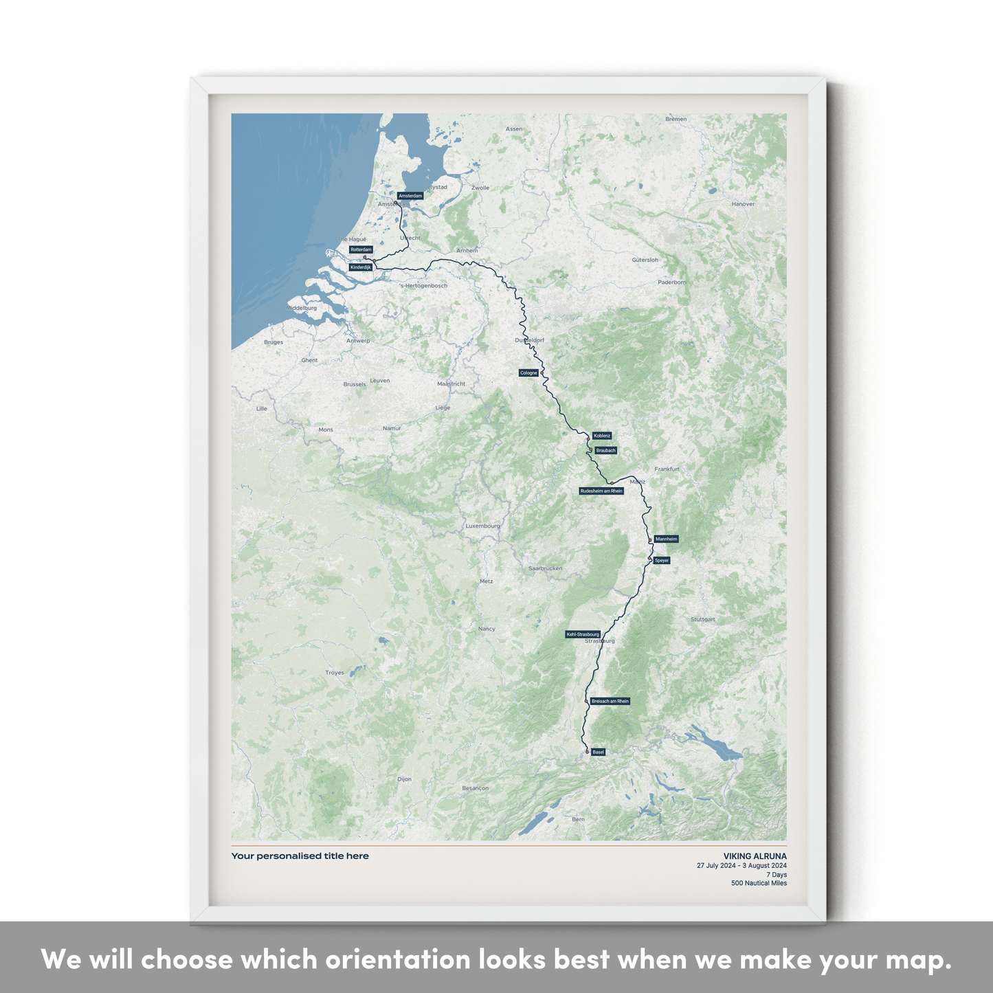 Custom River Cruise Map