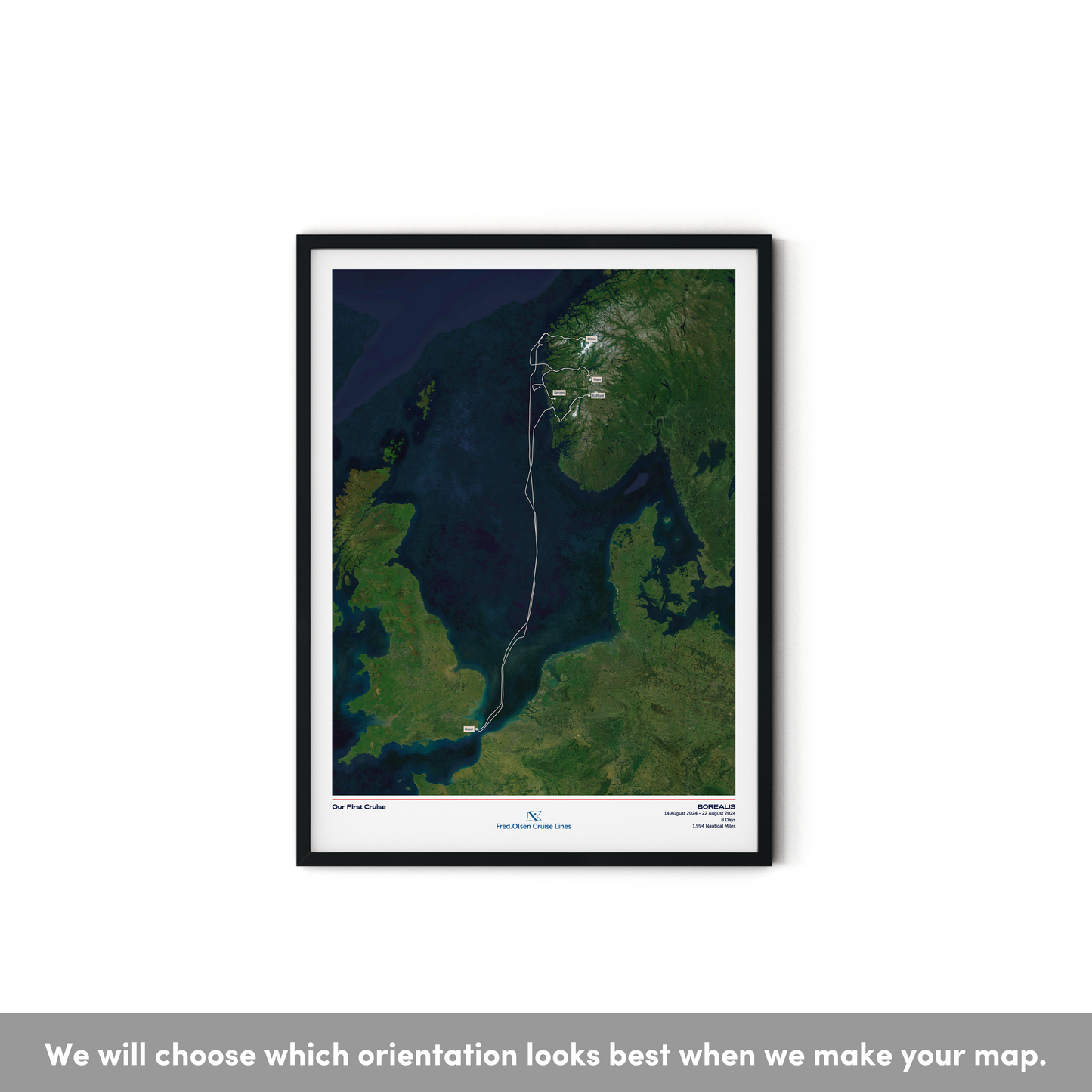 Fred. Olsen Custom Cruise Map - Satellite