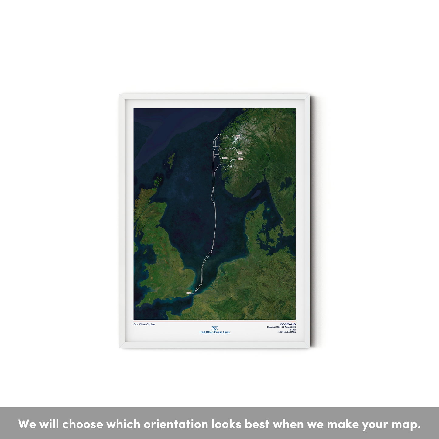 Fred. Olsen Custom Cruise Map - Satellite