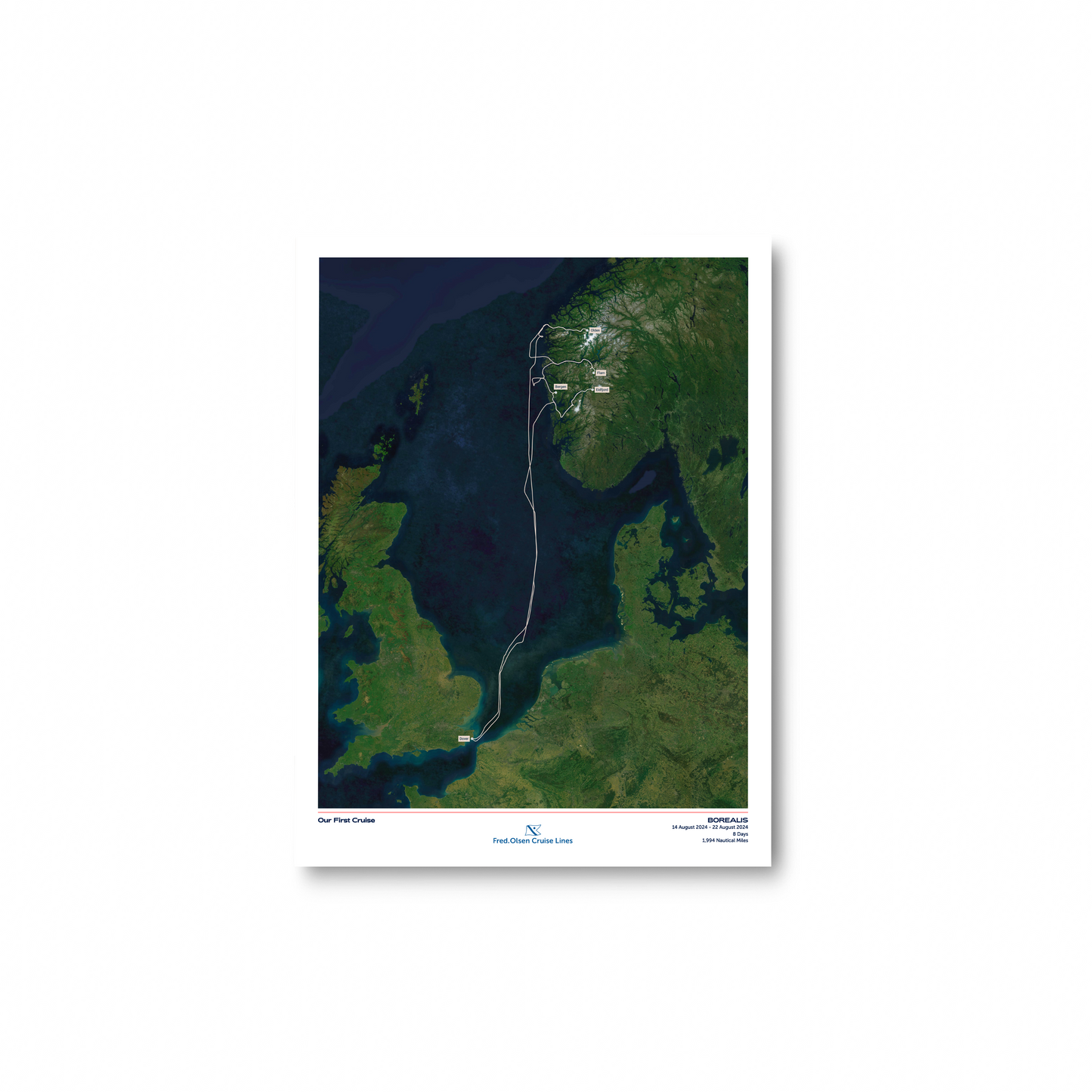 Fred. Olsen Custom Cruise Map - Satellite