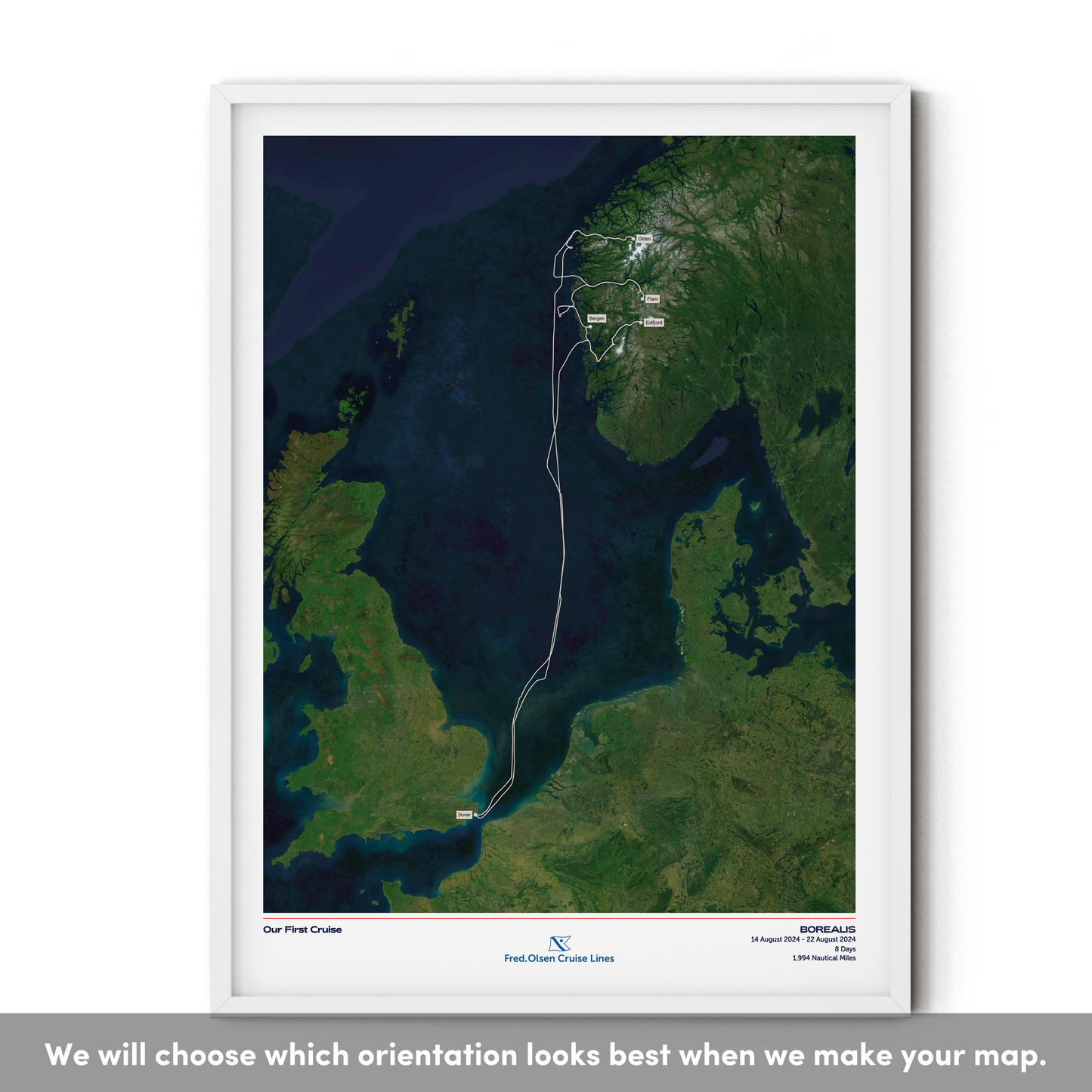 Fred. Olsen Custom Cruise Map - Satellite