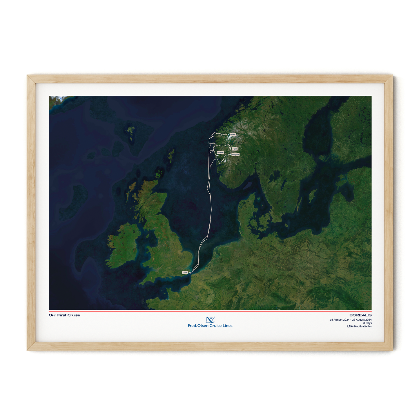 Fred. Olsen Custom Cruise Map - Satellite