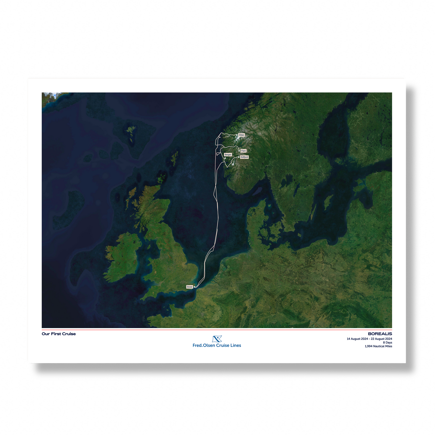 Fred. Olsen Custom Cruise Map - Satellite