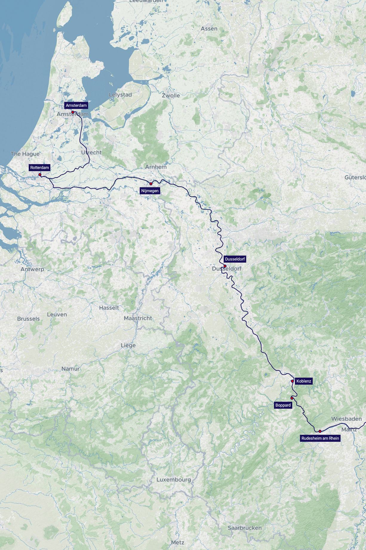 TUI River Cruise Map