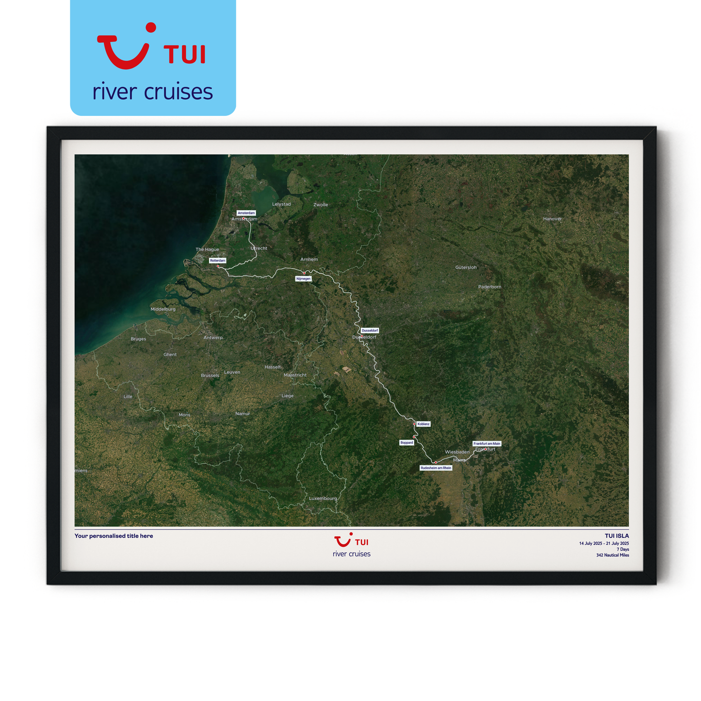 TUI River Cruise Map - Satellite