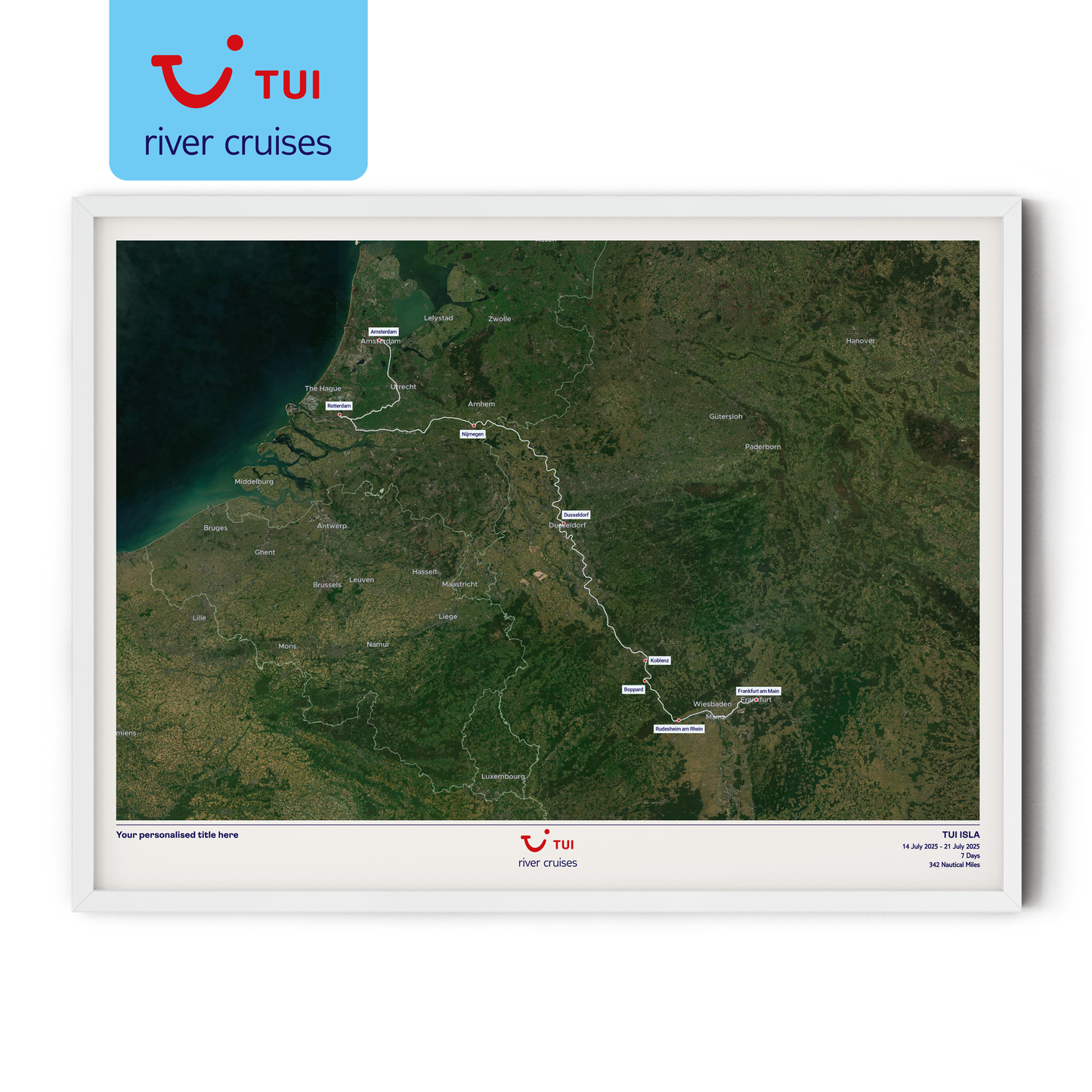 TUI River Cruise Map - Satellite