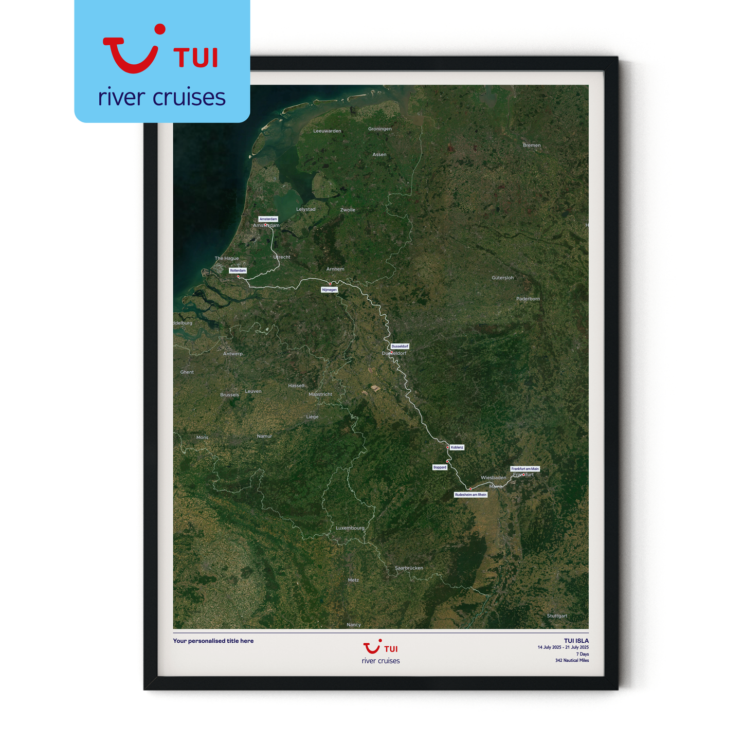 TUI River Cruise Map - Satellite