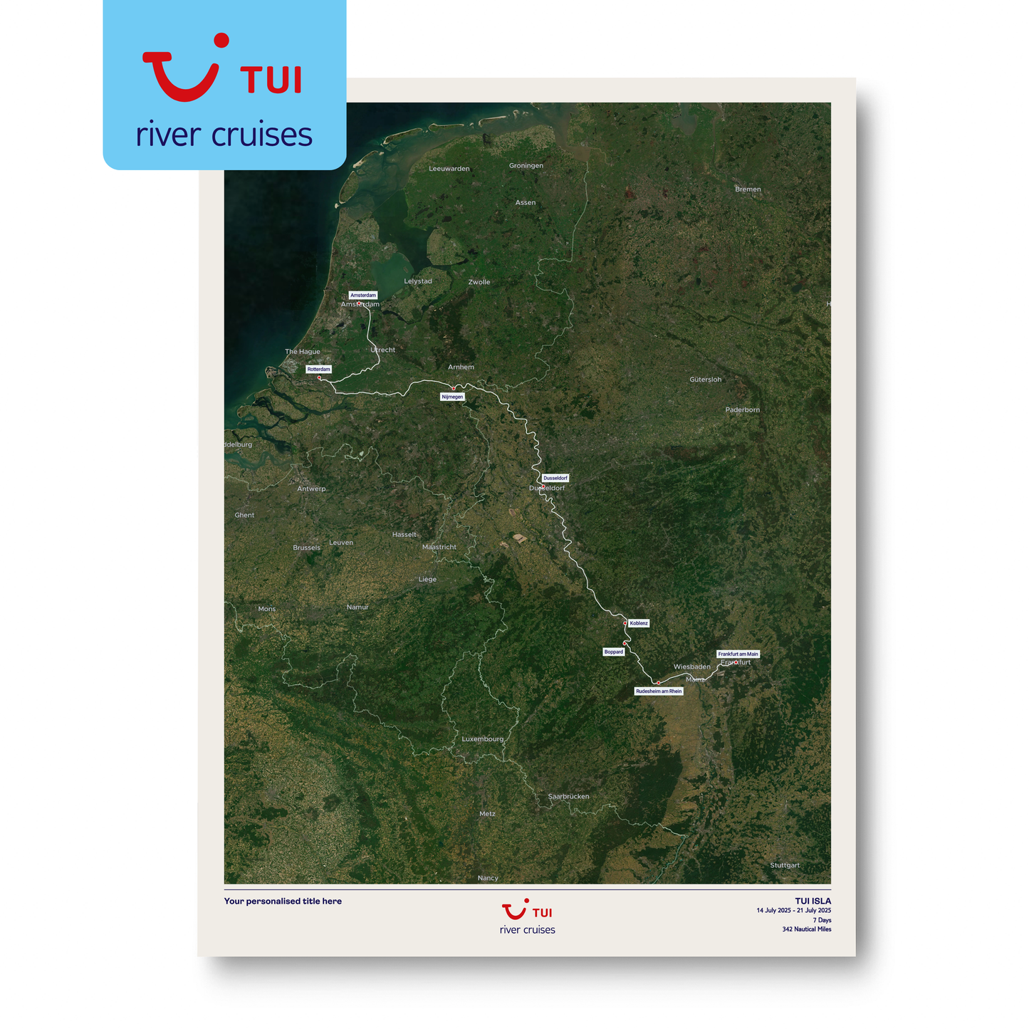 TUI River Cruise Map - Satellite
