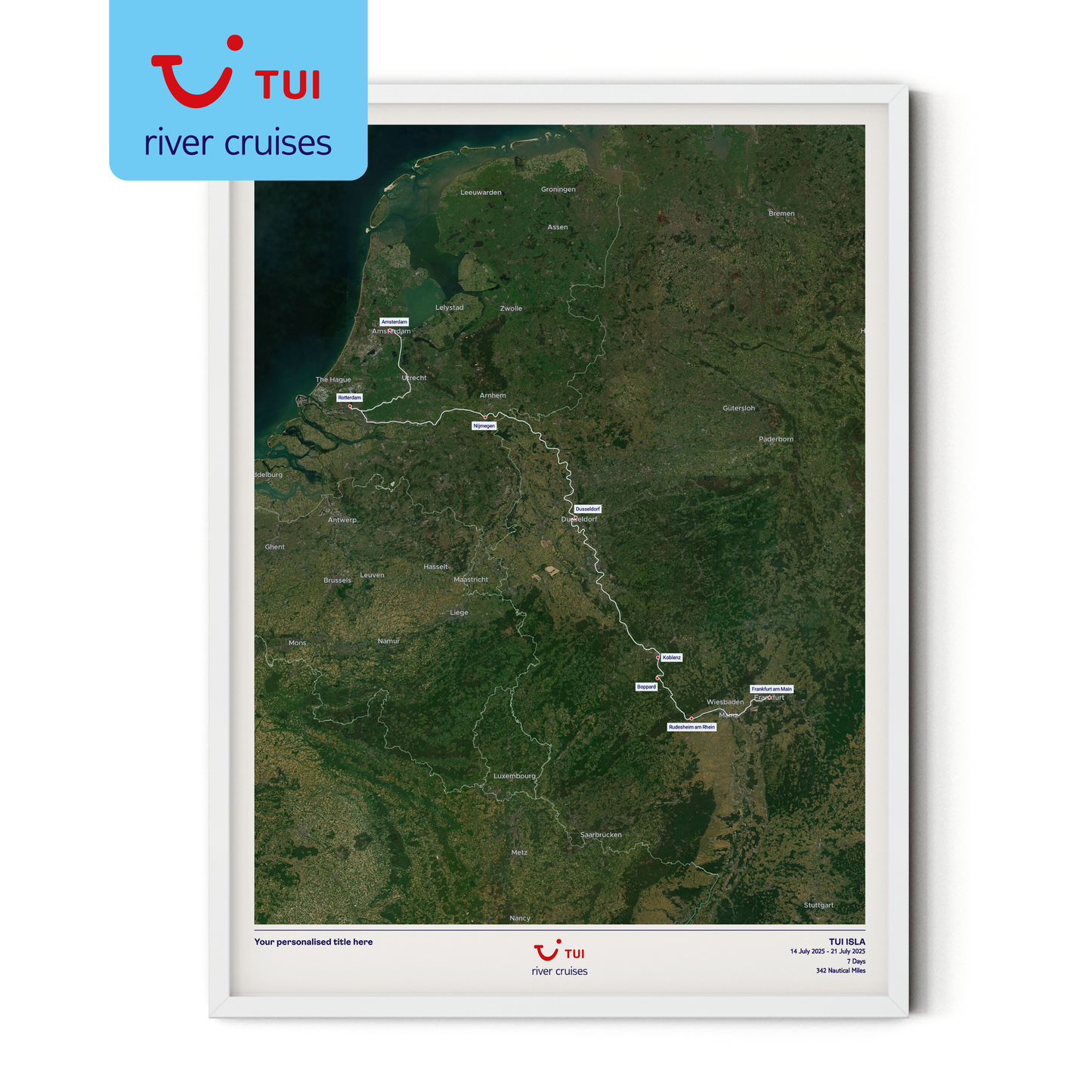 TUI River Cruise Map - Satellite