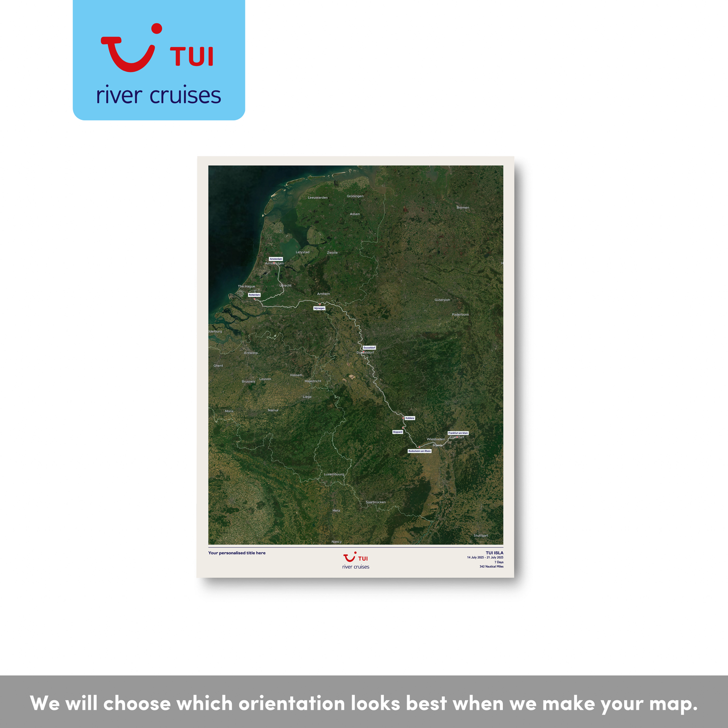 TUI River Cruise Map - Satellite