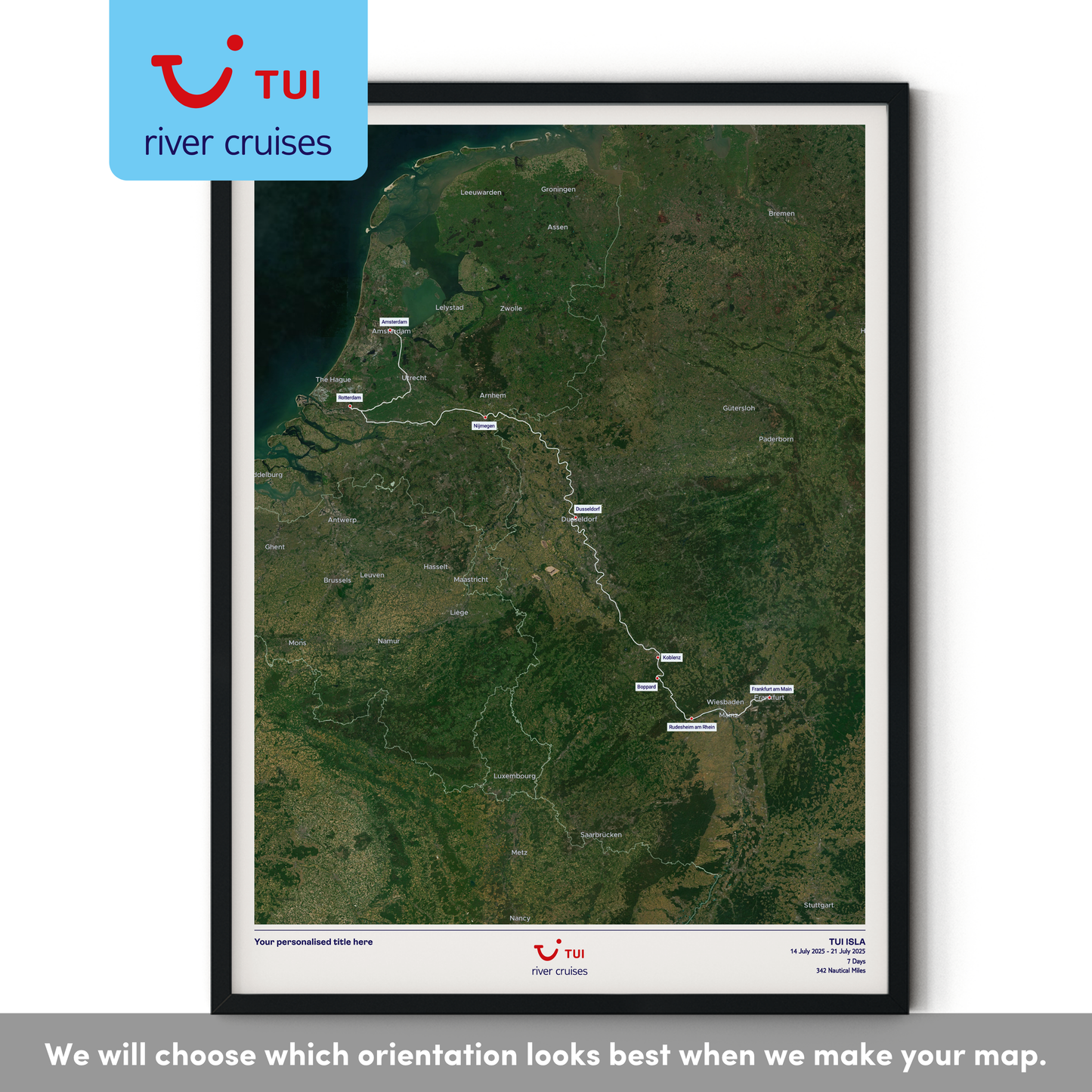 TUI River Cruise Map - Satellite
