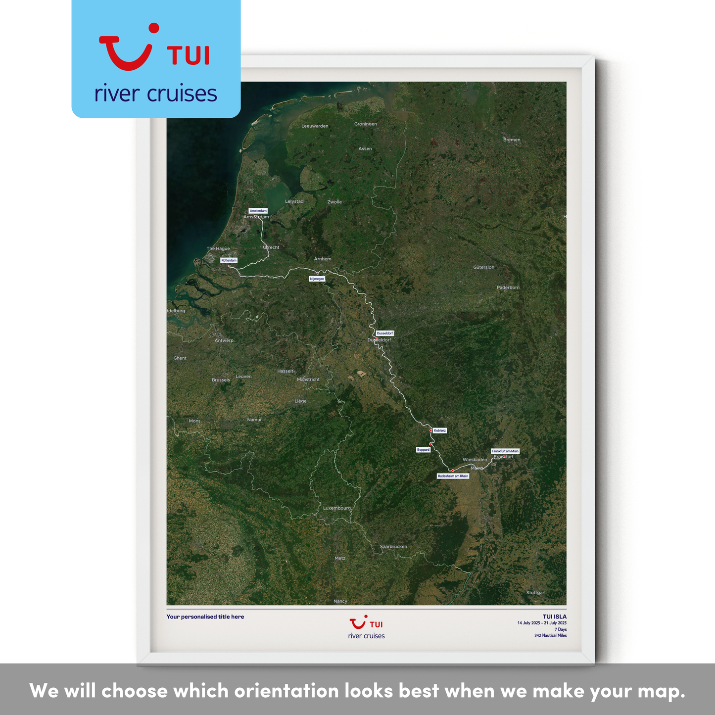 TUI River Cruise Map - Satellite