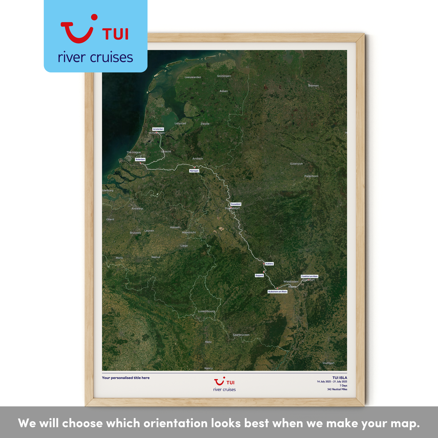 TUI River Cruise Map - Satellite