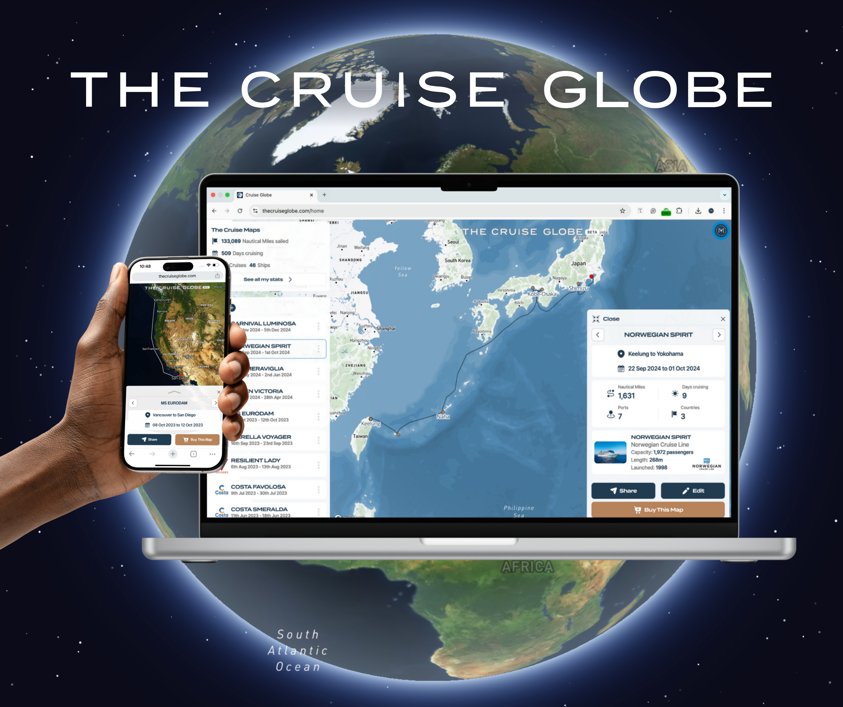 A place to see your complete, accurate cruise history. Entirely for free.