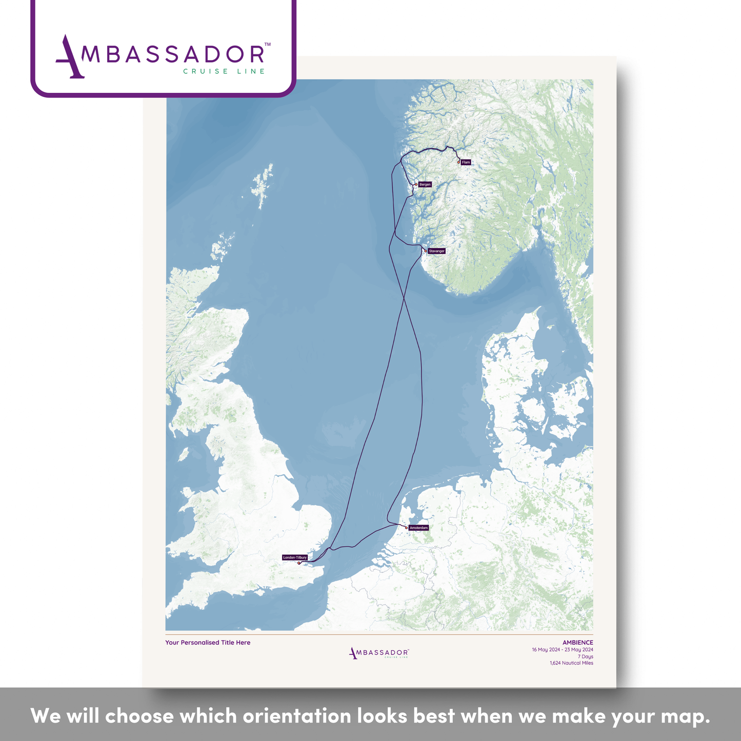 Ambassador Cruise Line Map