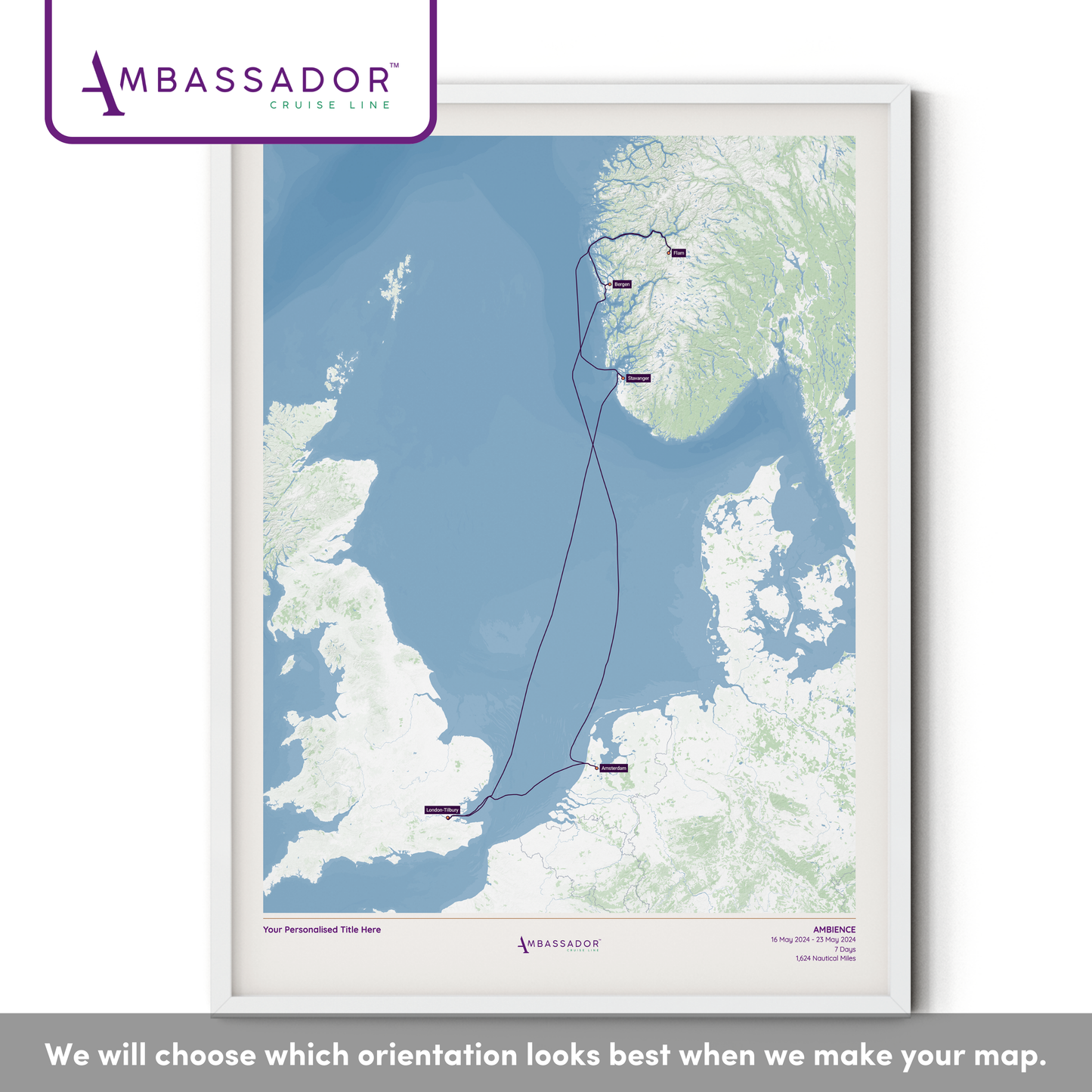 Ambassador Cruise Line Map