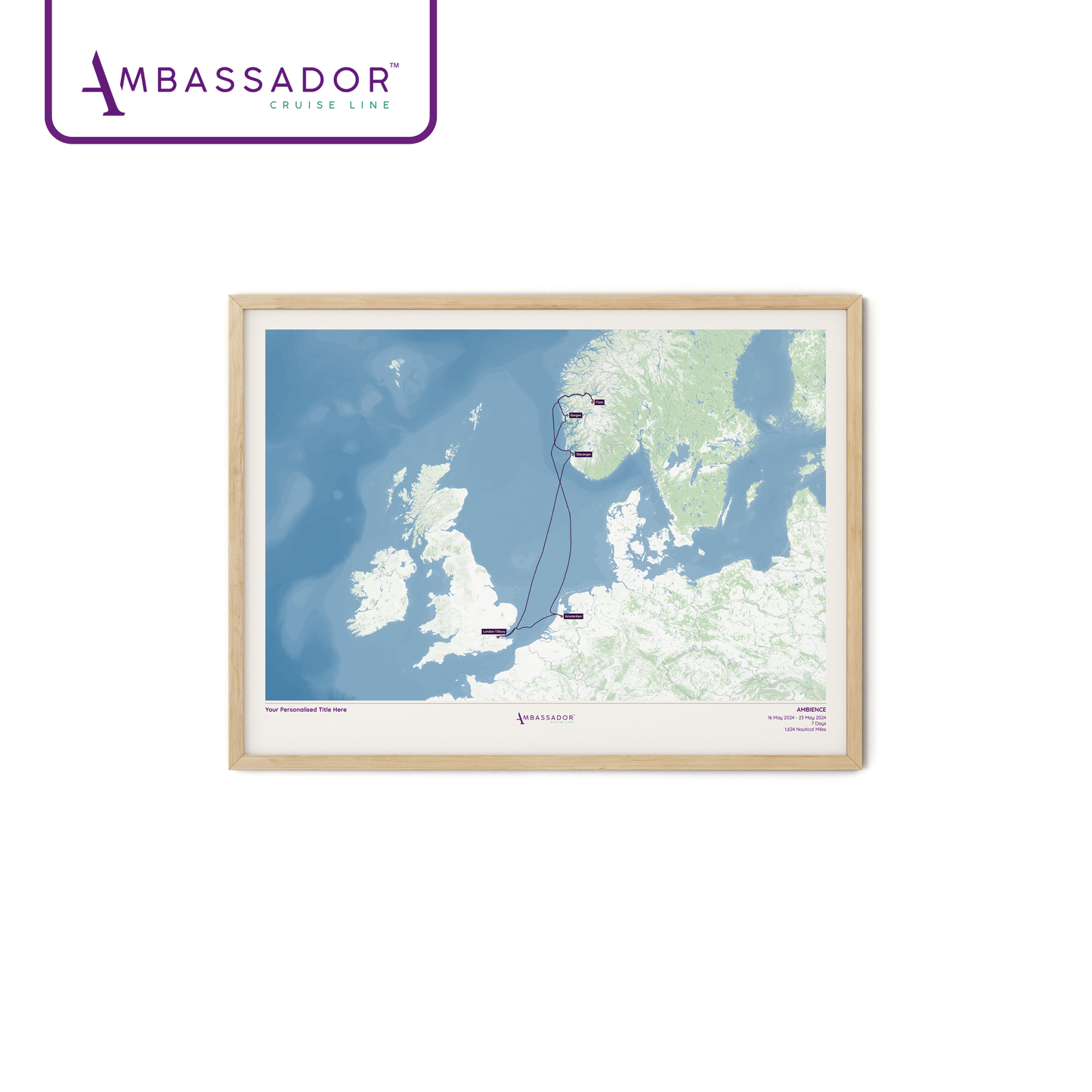 Ambassador Cruise Line Map