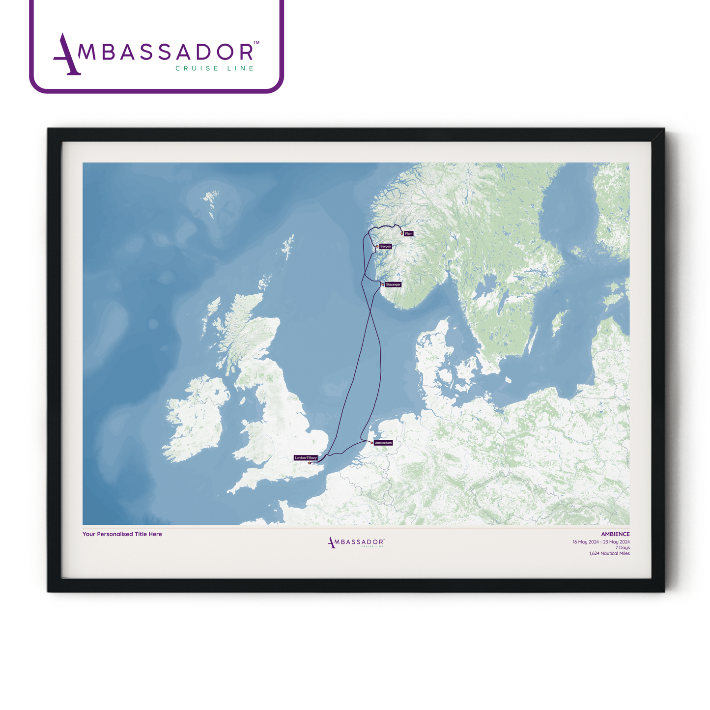 Ambassador Cruise Line Map