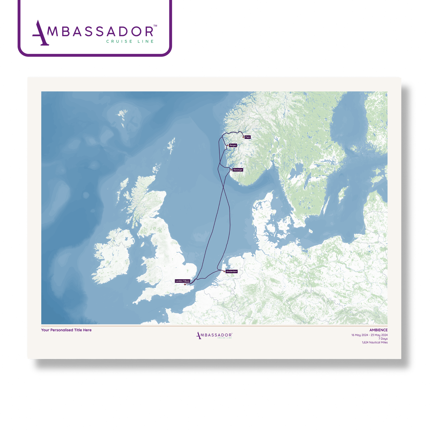 Ambassador Cruise Line Map