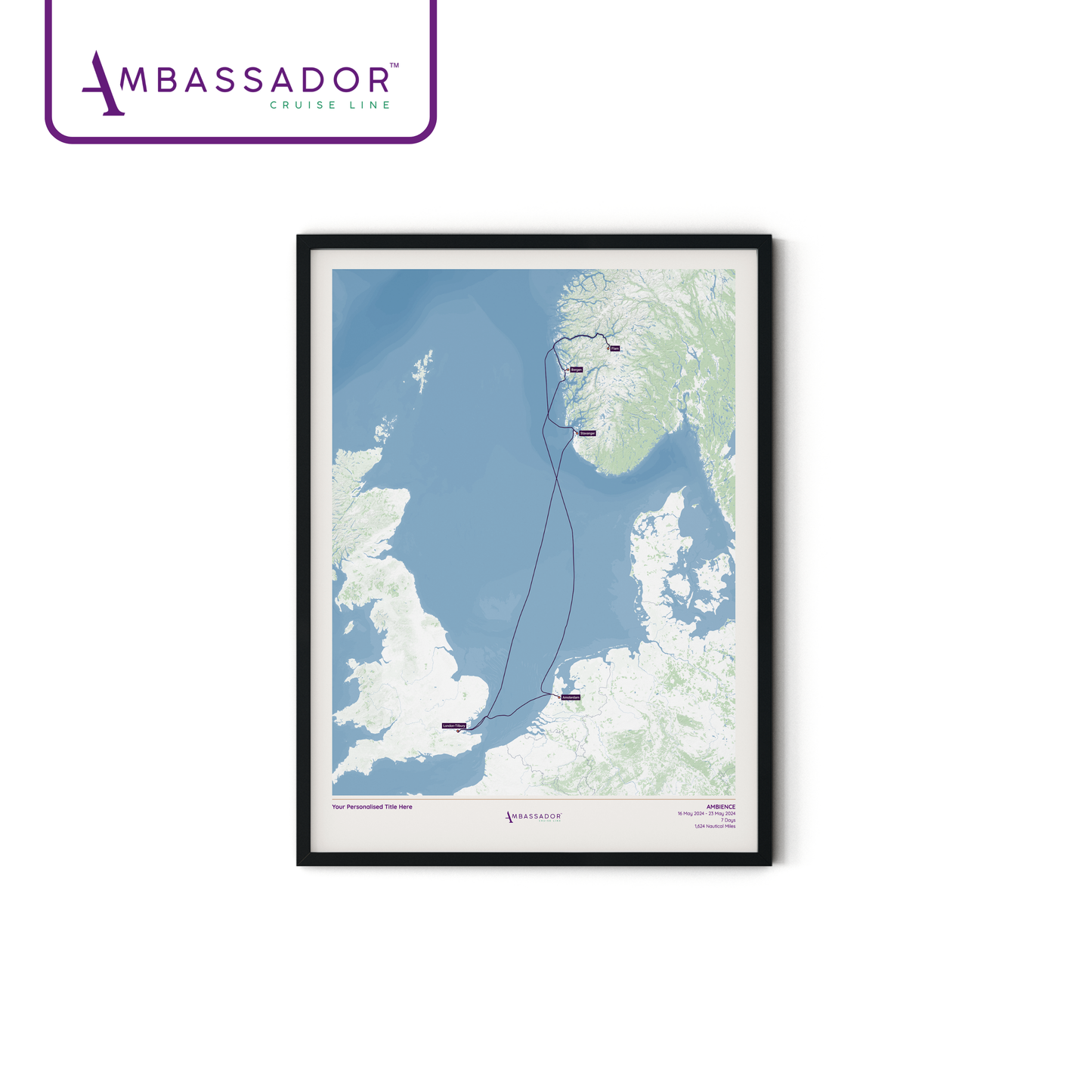 Ambassador Cruise Line Map