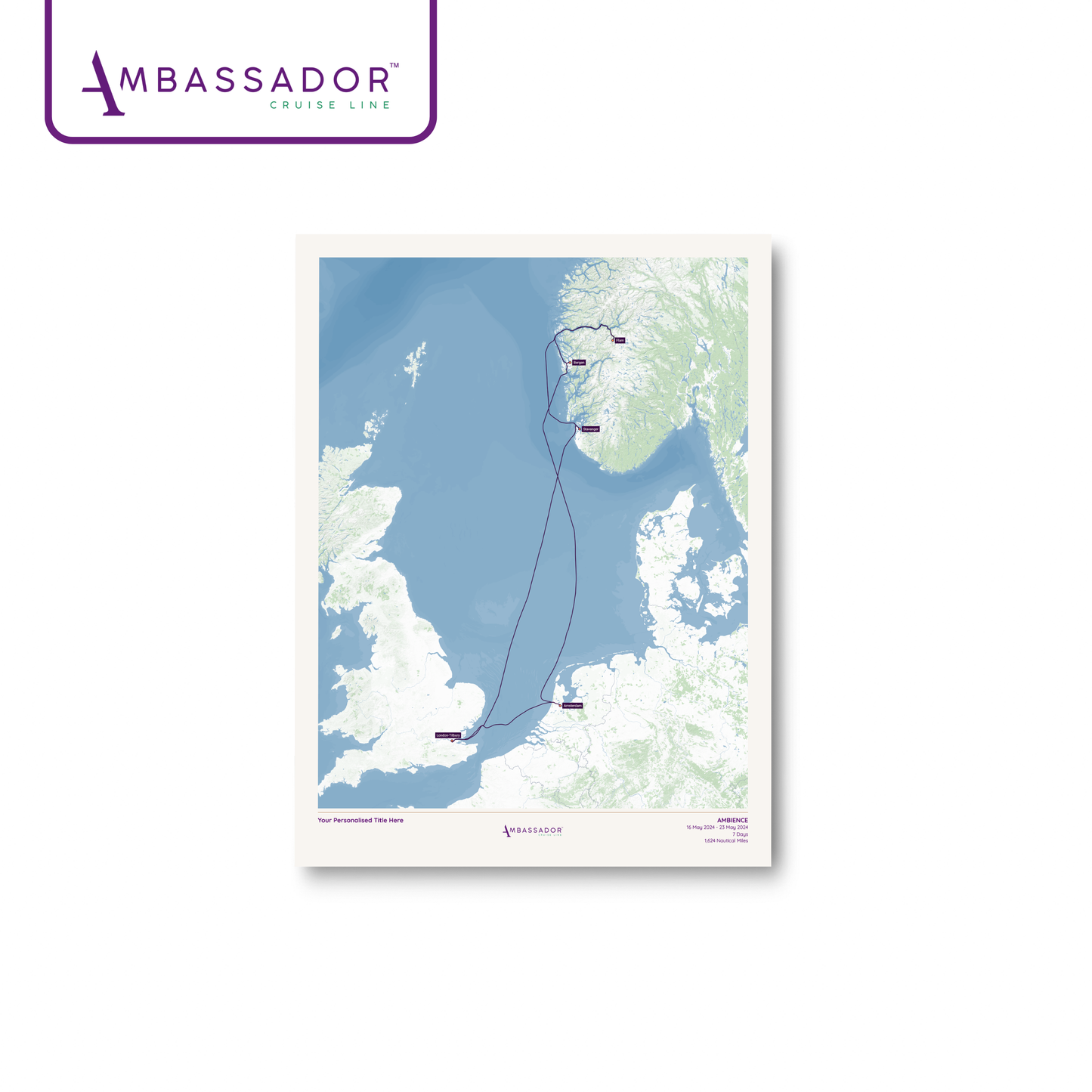 Ambassador Cruise Line Map