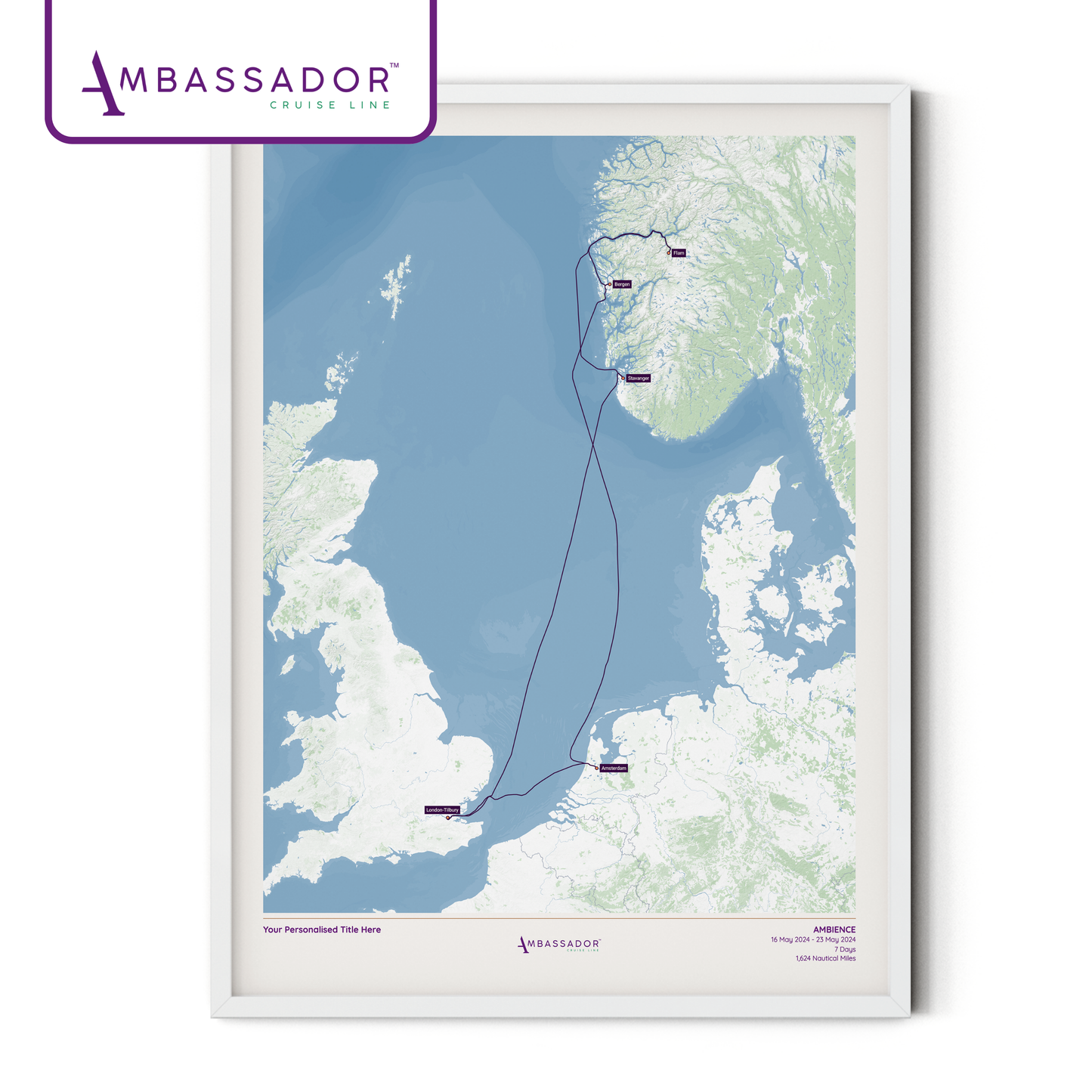 Ambassador Cruise Line Map