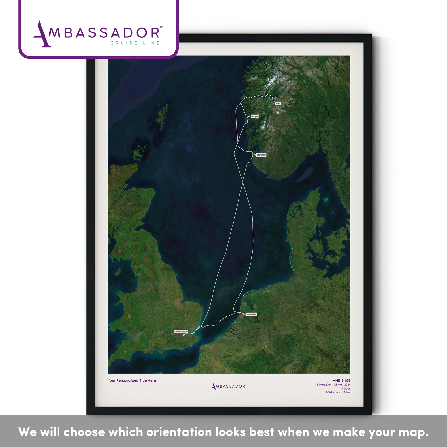 Ambassador Cruise Line Map - Satellite