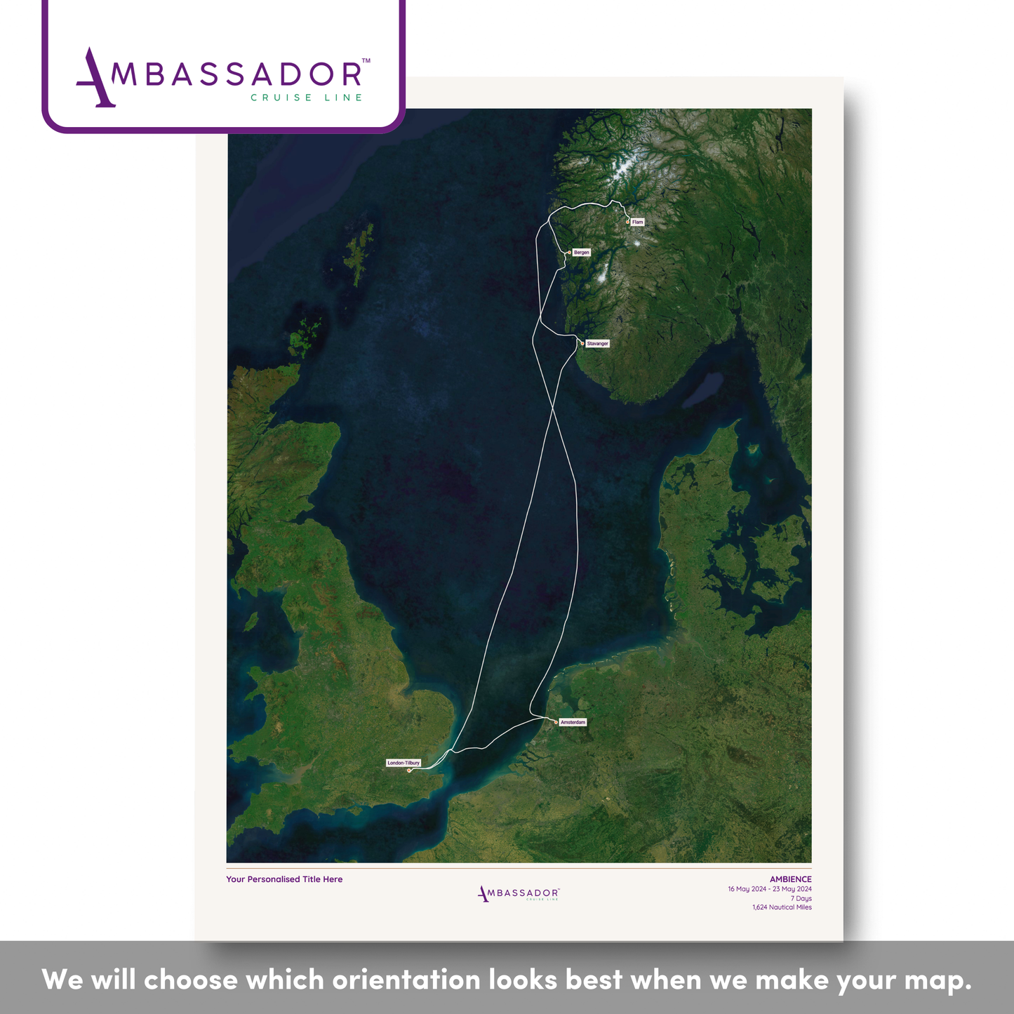 Ambassador Cruise Line Map - Satellite