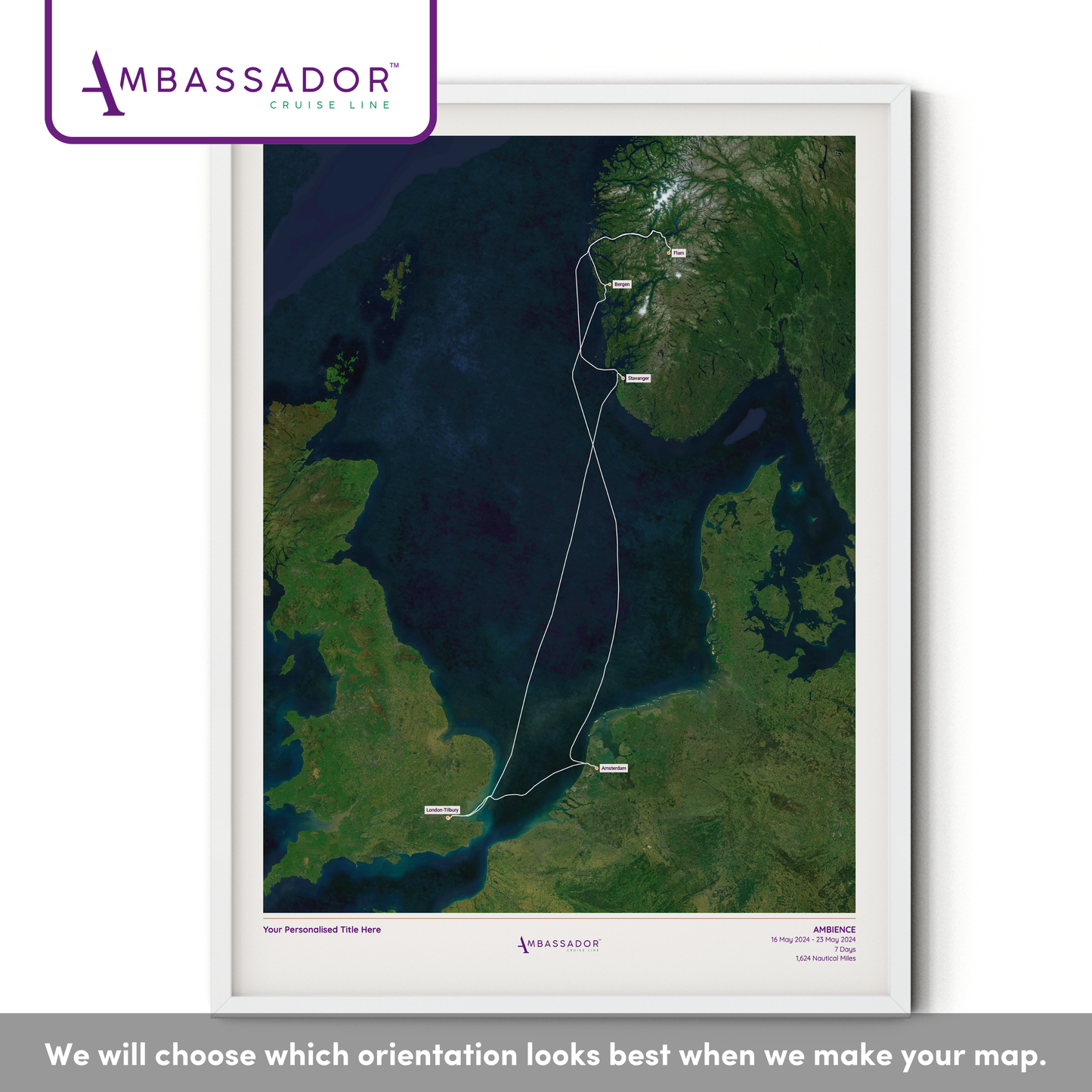 Ambassador Cruise Line Map - Satellite