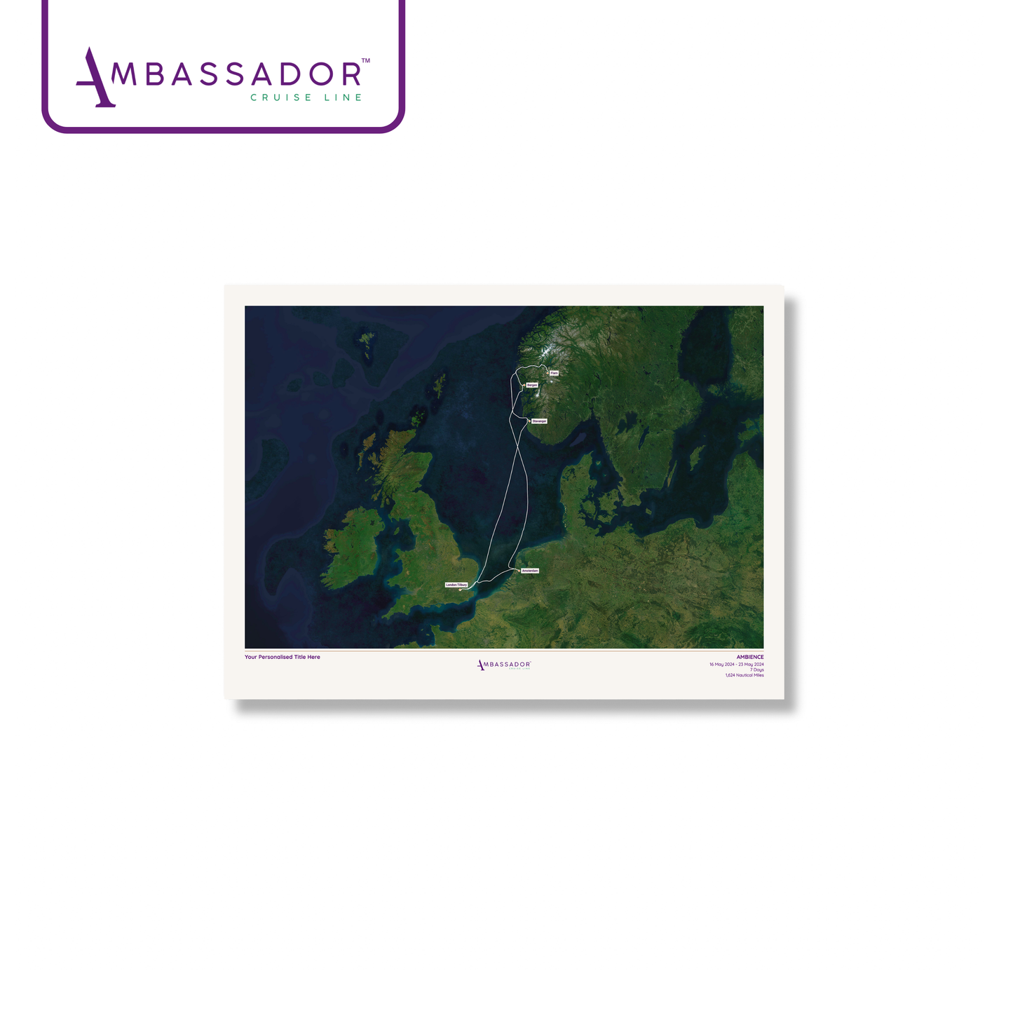 Ambassador Cruise Line Map - Satellite