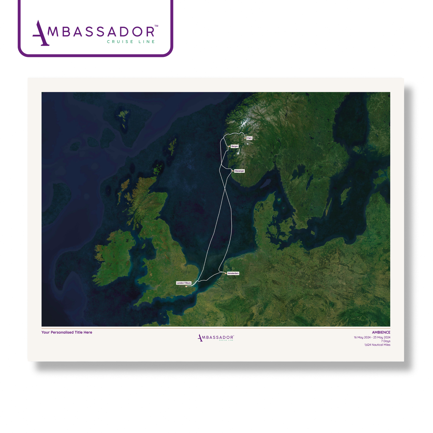 Ambassador Cruise Line Map - Satellite