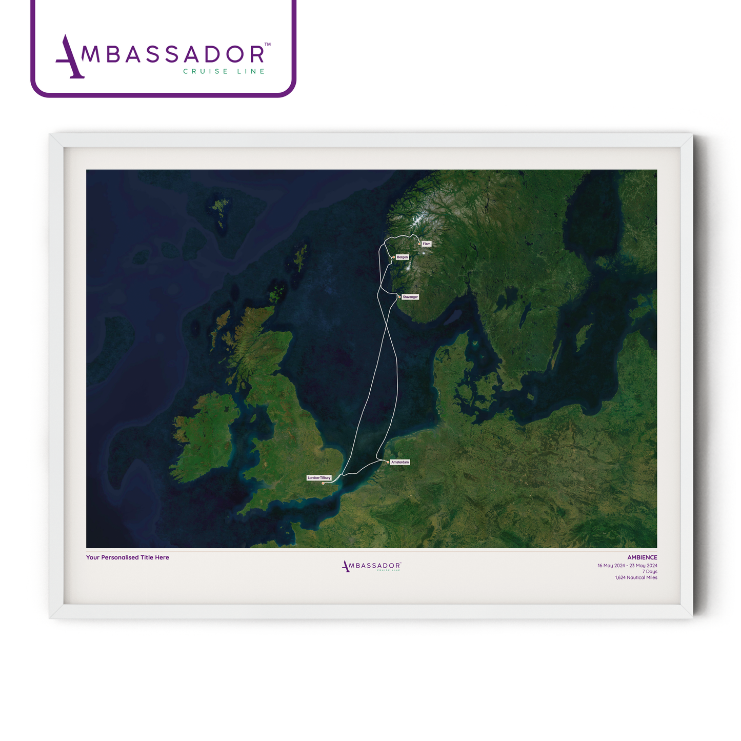 Ambassador Cruise Line Map - Satellite