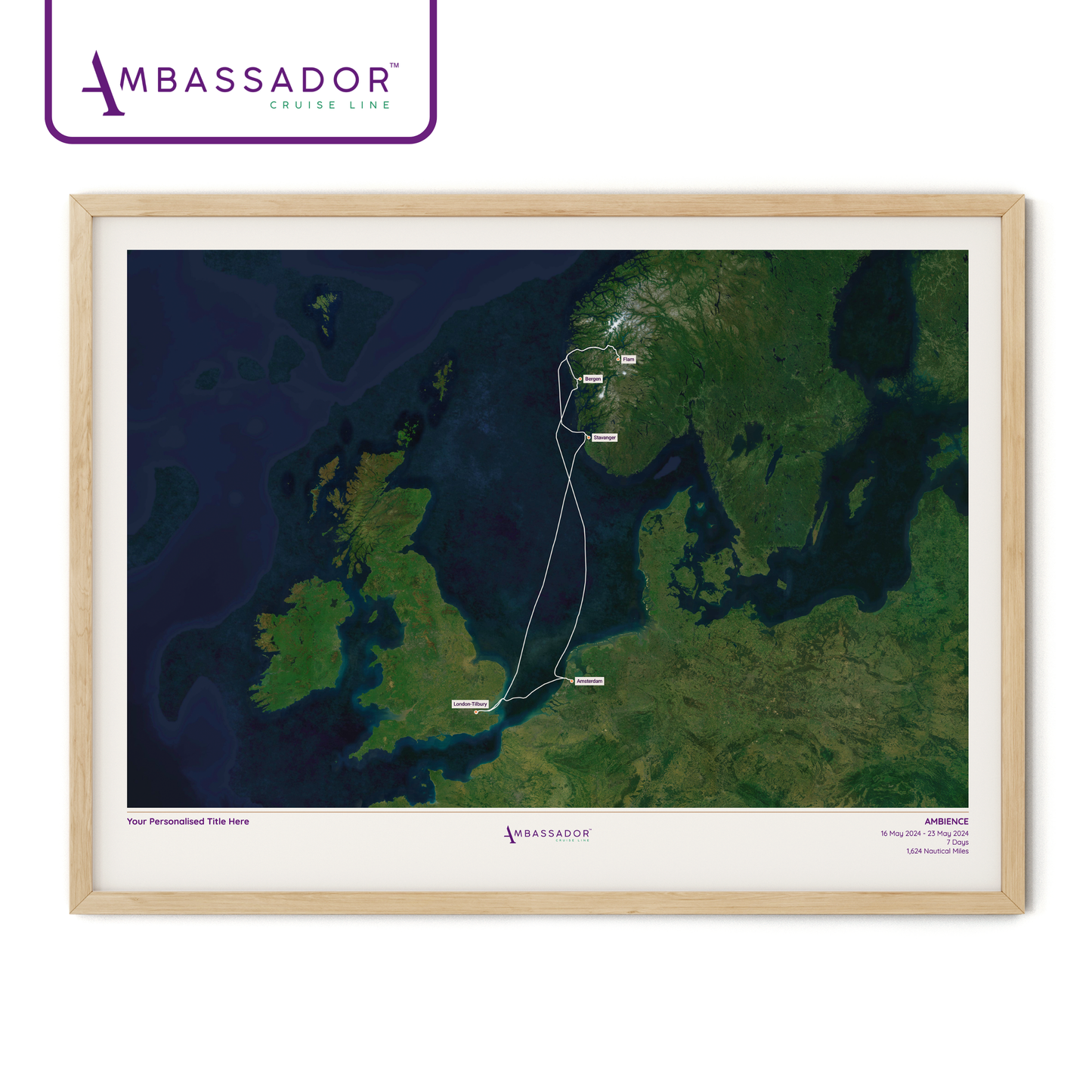 Ambassador Cruise Line Map - Satellite