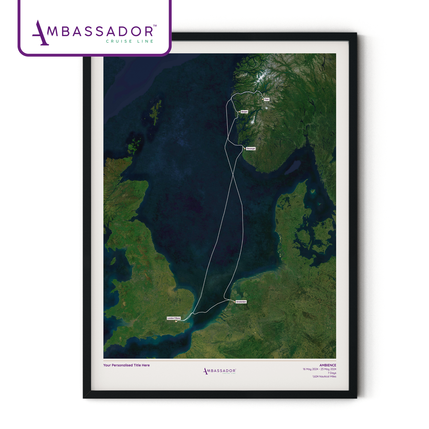 Ambassador Cruise Line Map - Satellite